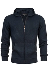 Indicode Sweatjacke INGage Hellblau/Dunkelblau/Grau