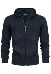 Indicode Sweatjacke INGage Hellblau/Dunkelblau/Grau