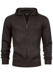 Indicode Sweatjacke INGage Dunkelgrau/Dunkelbraun/Schwarz/Dunkelrot/Hellblau