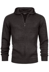 Indicode Sweatjacke INGage Dunkelgrau/Dunkelbraun/Schwarz/Dunkelrot/Hellblau