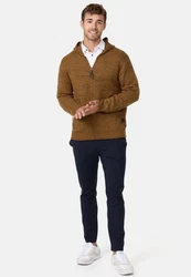 Indicode Sweatjacke INGage Braun/Rot/Beige