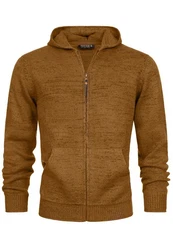 Indicode Sweatjacke INGage Braun/Rot/Beige