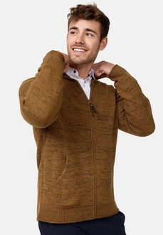 Indicode Sweatjacke INGage Braun/Rot/Beige