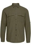 11 Project Langarmhemd PRBronson Dunkelgrün/Grün/Khaki