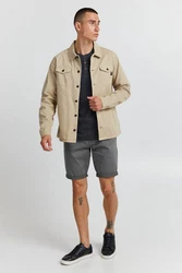 11 Project Langarmhemd Style PRJohann Beige/Khaki