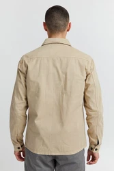 11 Project Langarmhemd Style PRJohann Beige/Khaki