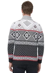 Rusty Neal Strickpullover Weiß/Gelb/Grau/Braun/Creme/Mischfarben/Orange