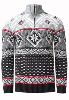 Rusty Neal Strickpullover Weiß/Gelb/Grau/Braun/Creme/Mischfarben/Orange