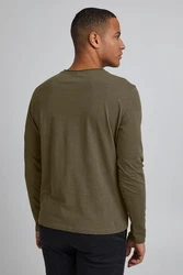 Blend Langarmshirt BLEND BHBhnicolai Khaki/Dunkelgrün