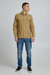 11 Project Langarmhemd PRBronson Khaki/Dunkelgrün/Beige/Braun