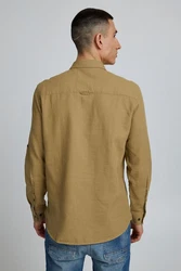 11 Project Langarmhemd PRBronson Khaki/Dunkelgrün/Beige/Braun