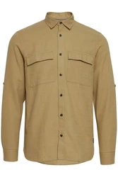 11 Project Langarmhemd PRBronson Khaki/Dunkelgrün/Beige/Braun