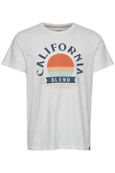 Blend T-Shirt BLEND BHOrtwin Creme/Hellblau/Weiß/Grau