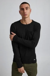 Blend Langarmshirt BLEND BHBhnicolai Khaki/Dunkelgrün