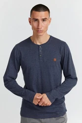 11 Project Langarmshirt PRBonso Hellblau/Dunkelblau/Braun