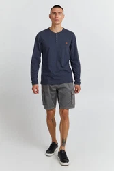 11 Project Langarmshirt PRBonso Hellblau/Dunkelblau/Braun
