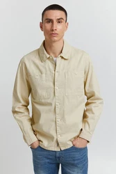 Blend Langarmhemd BLEND BHShirt Khaki/Beige/Creme/Gelb