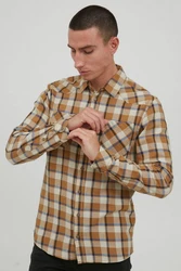 Blend Langarmhemd BHShirt Beige/Braun