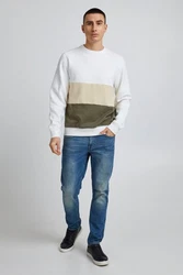 Blend Sweatshirt BLEND BHSweatshirt Weiß/Creme/Beige/Khaki/Dunkelgrün