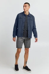 11 Project Langarmhemd Style PRJohann Blau/Dunkelblau/Hellblau