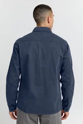 11 Project Langarmhemd Style PRJohann Blau/Dunkelblau/Hellblau