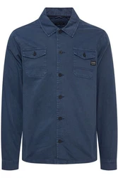 11 Project Langarmhemd Style PRJohann Blau/Dunkelblau/Hellblau