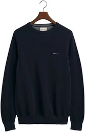 Rundhalspullover COTTON PIQUE C-NECK mit Logostickerei auf der Brust