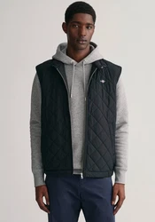 GANT Herren Steppweste QUILTED WINDCHEATER VEST schwarz