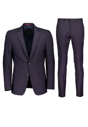 Roy Robson Hosenanzug Slim Fit Lila/Dunkelblau