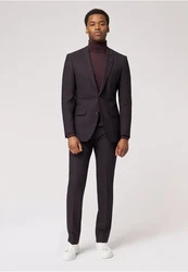 Roy Robson Hosenanzug Slim Fit Lila/Dunkelblau