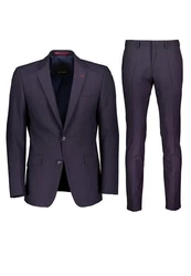 Roy Robson Hosenanzug Slim Fit Lila/Dunkelblau