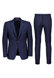 Roy Robson Hosenanzug Slim Fit Dunkelblau/Blau/Hellblau