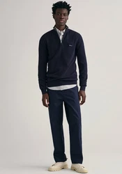 Gant Troyer COTTON PIQUE HALF ZIP Dunkelblau/Hellblau