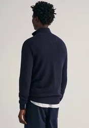 Gant Troyer COTTON PIQUE HALF ZIP Dunkelblau/Hellblau
