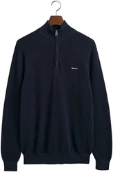 Gant Troyer COTTON PIQUE HALF ZIP Dunkelblau/Hellblau