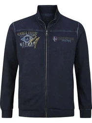 Jan Vanderstorm Sweatjacke SIVID Blau/Dunkelblau