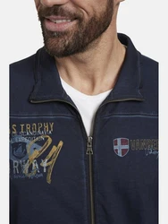Jan Vanderstorm Sweatjacke SIVID Blau/Dunkelblau