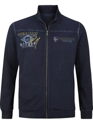 Jan Vanderstorm Sweatjacke SIVID Blau/Dunkelblau
