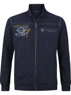Jan Vanderstorm Sweatjacke SIVID Blau/Dunkelblau