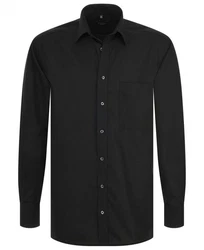 Eterna Langarmhemd Comfort Fit Schwarz