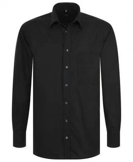 Eterna Langarmhemd Comfort Fit Schwarz