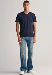 GANT T-Shirt V-Neck Slim Fit SLIM SHIELD V-NECK T-SHIRT marine