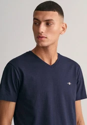 GANT T-Shirt V-Neck Slim Fit SLIM SHIELD V-NECK T-SHIRT marine
