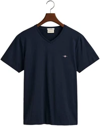 GANT T-Shirt V-Neck Slim Fit SLIM SHIELD V-NECK T-SHIRT marine