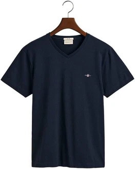GANT T-Shirt V-Neck Slim Fit SLIM SHIELD V-NECK T-SHIRT marine
