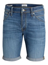 Jeansshorts Jeans Shorts Knielang Plus Size JJIRICK 6014 in Blau