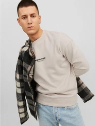 JACK & JONES Sweatshirt 'JORVesterbro' beige / schwarz