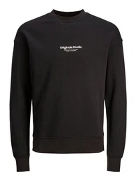 Sweatshirt Weiches Sweatshirt mit 3D Print Relaxed Fit JORVESTERBRO 6020 in Schwarz