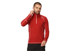 Regatta 2-in-1 Pullover T-Shirt Yonder Powerstretch Midlayer Dunkelrot/Rot