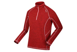 Regatta 2-in-1 Pullover T-Shirt Yonder Powerstretch Midlayer Dunkelrot/Rot